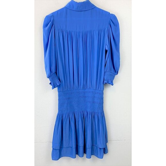 NWT RAMY BROOK Royce Puff-sleeve Tiered Mini Dress Size XS - Picture 3 of 9